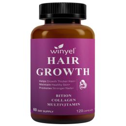 Hair Growth Vitamins Containing 1,000 Mcg Ofbiotin, Collagen, Saw Palmetto, And Other Naturalingredients To Promote Stronger, Healthier Hair,skin (Option: 1 PCS)