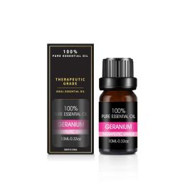 Organic Essential Oils Set Top Sale  Natural Therapeutic Grade Aromatherapy Oil Gift Kit For Diffuser (Option: Geranium essential oil)