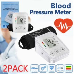 Digital Blood Pressure Monitor Automatic Cuff BP Heart Rate Machine Pulse Meter (Option: 2PACK)