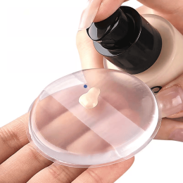 Transparent Puff Suitable for Skin Types - Anti-absorption Technology, Ultra-Soft Jelly Air Cushion, Wet and Dry Dual-Use Applicator for BB Cream (style: circle)