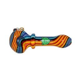 Full Color Spoon Wigwag Glass Hand Pipes (Color: 3)