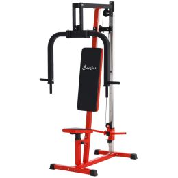 Chest Fly and Chest Press Machine for Back, Pectoral, Rear Deltoid and Shoulder Training, Red (Option: Red-2010x430x155 mm)