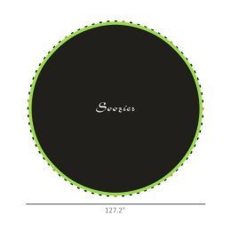 Trampoline Replacement Mat, Fits Trampoline W 72 V-Hooks &  Springs Spring & Frame Not Included  Green (Option: Green)